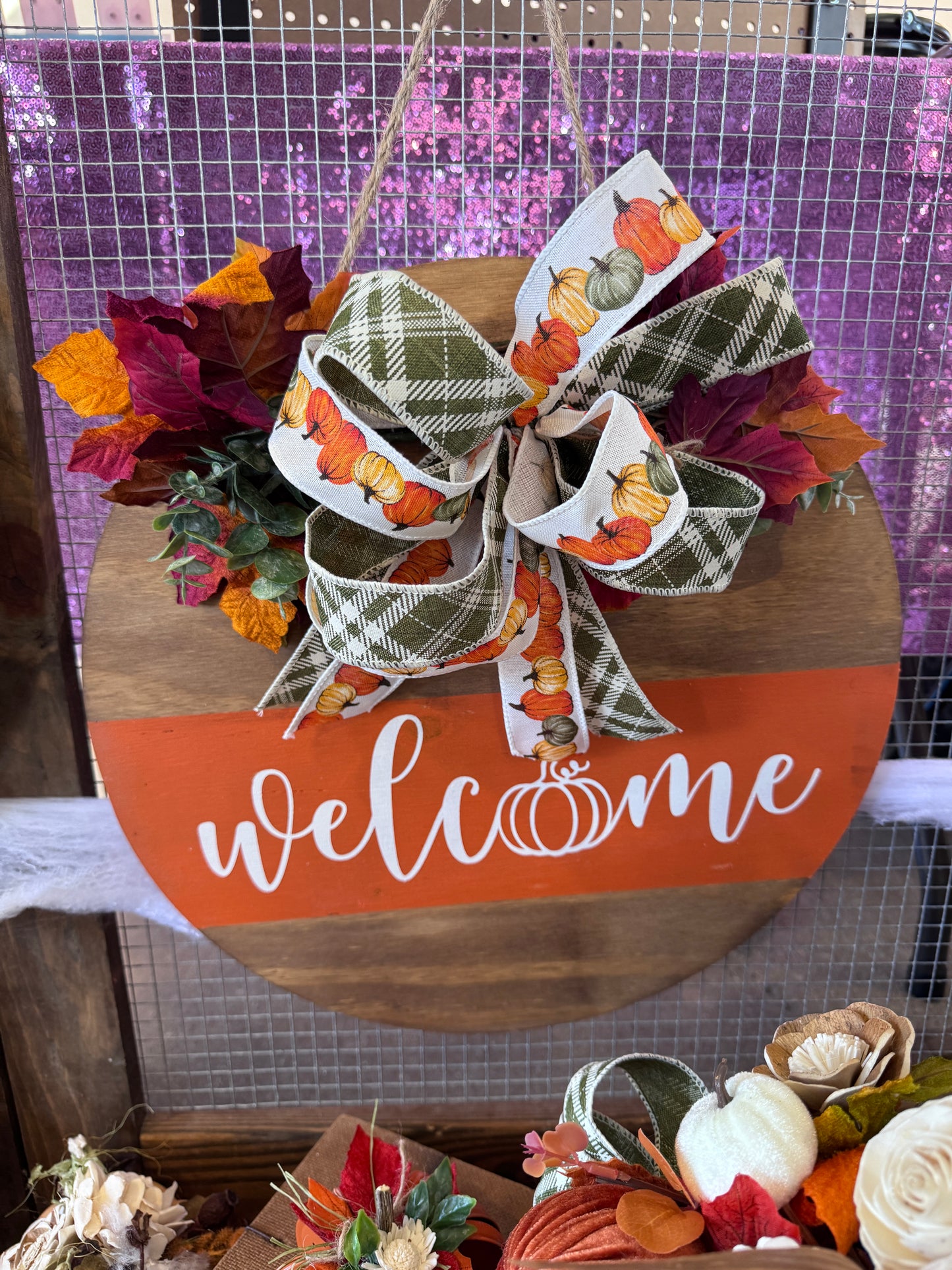 Fall Welcome Door Round