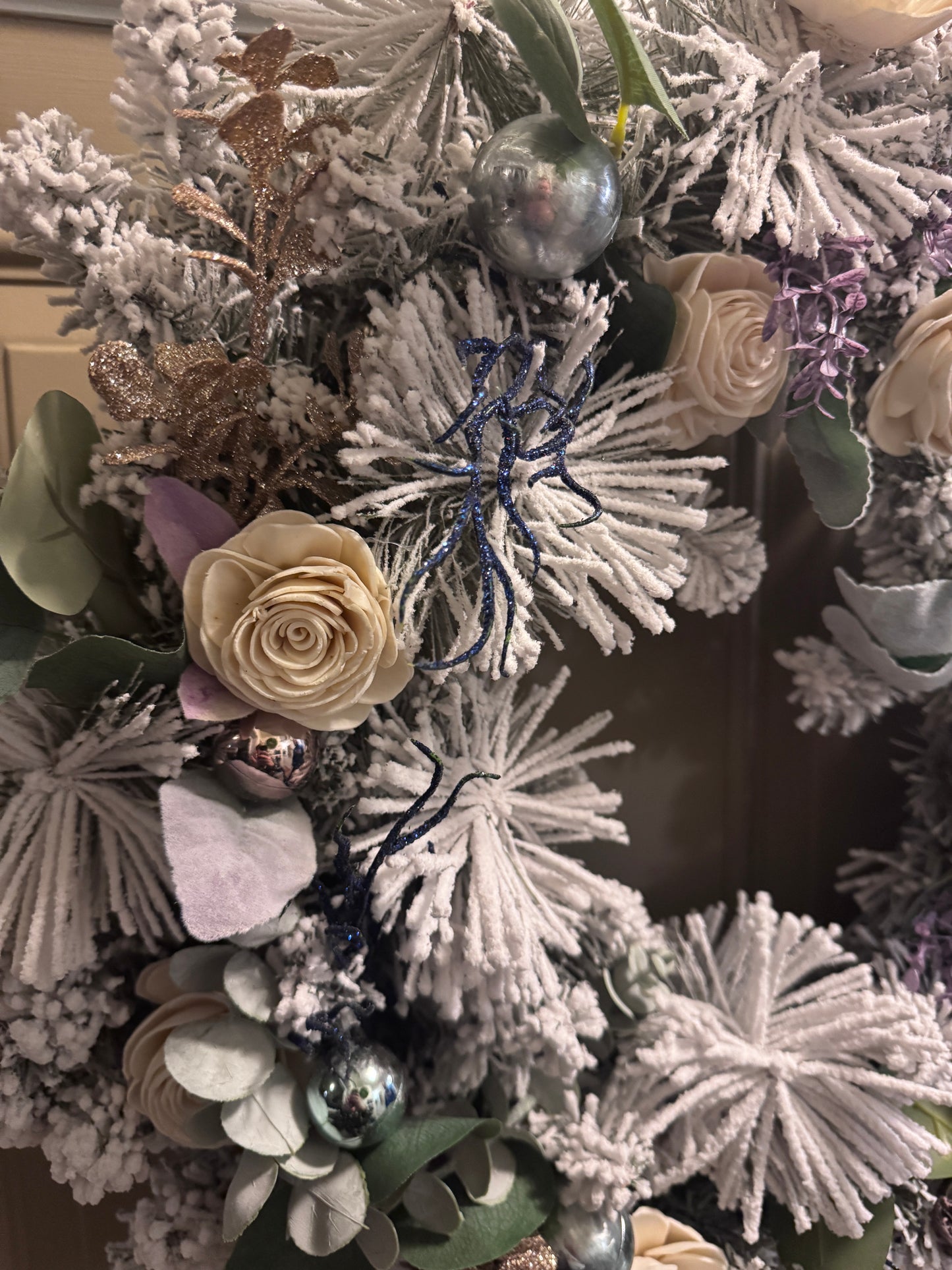 Flocked Christmas Wreath