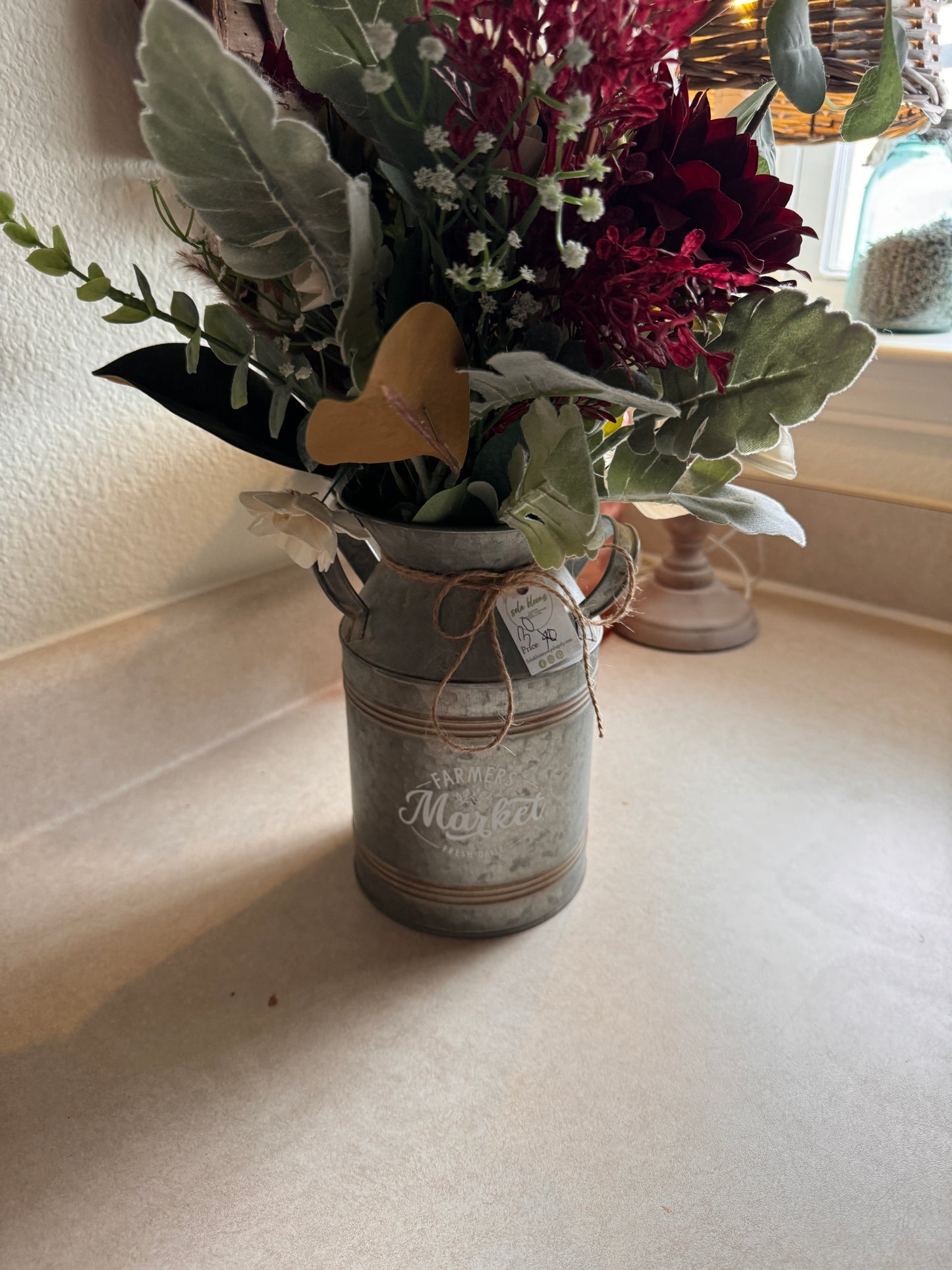 Metal Milk Can Arrangement