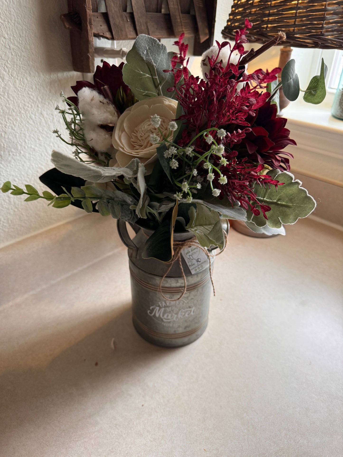 Metal Milk Can Arrangement