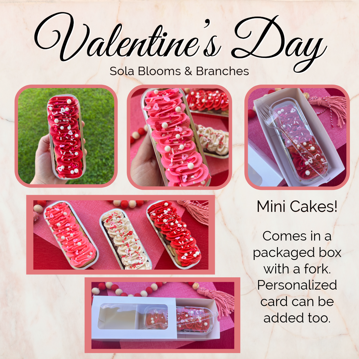Valentines Day- Mason Jar Arrangement & Mini Cake
