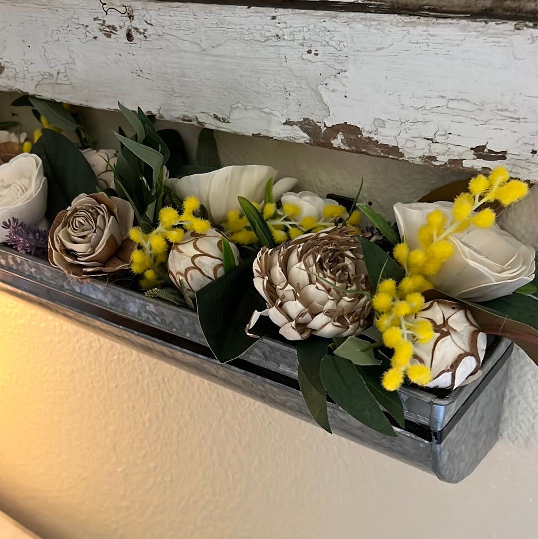 Wall Planter- Arrangement with Hints of Yellow