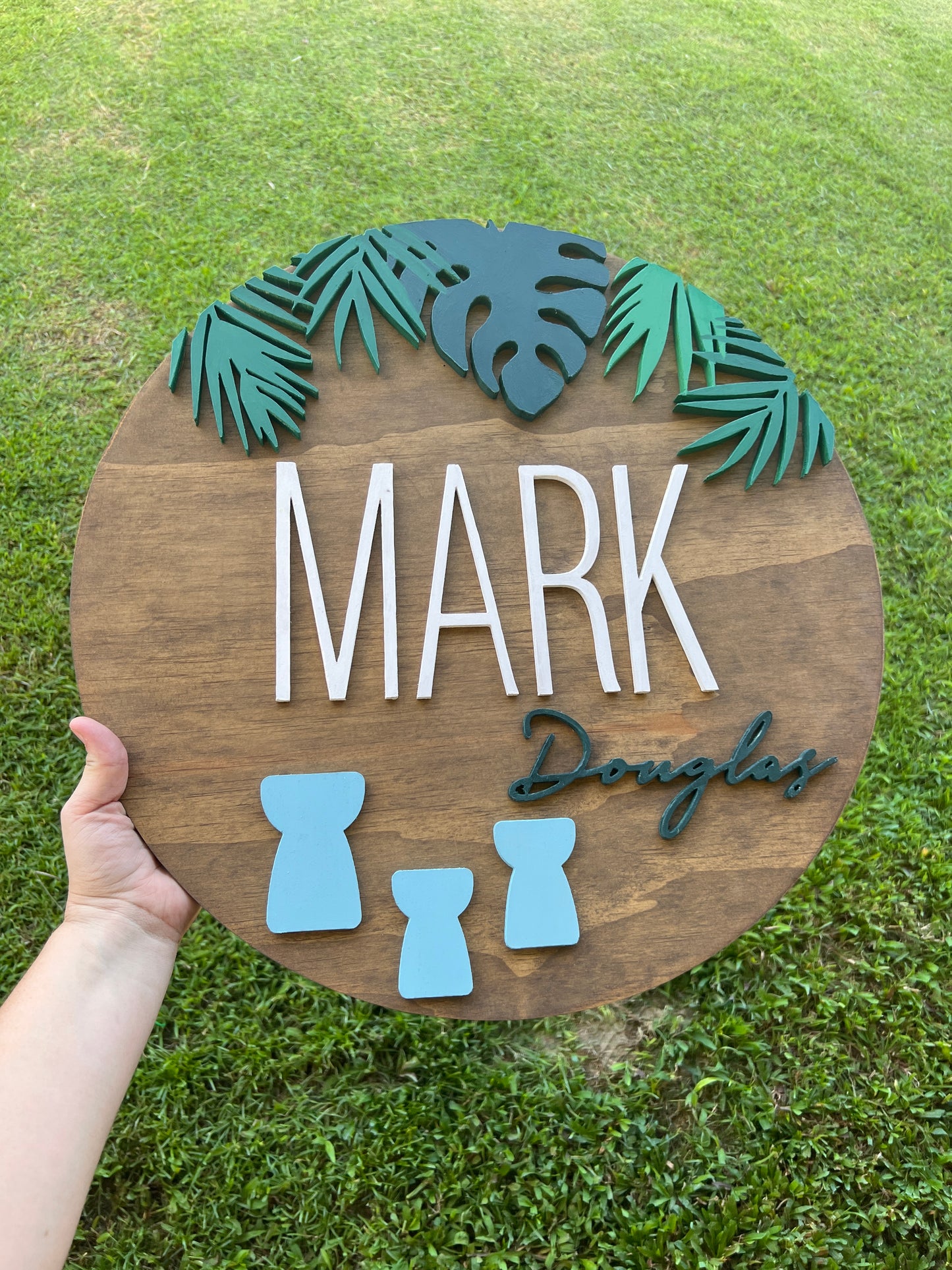 Name/Nursery Round- 20” CUSTOM MADE