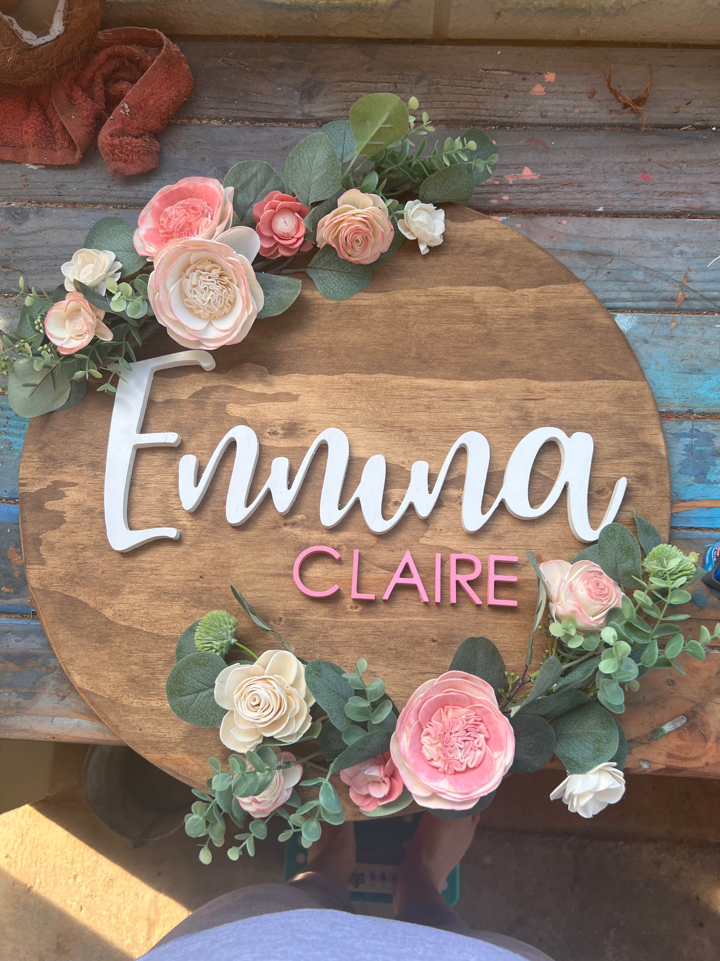 Name/Nursery Round- 20” CUSTOM MADE