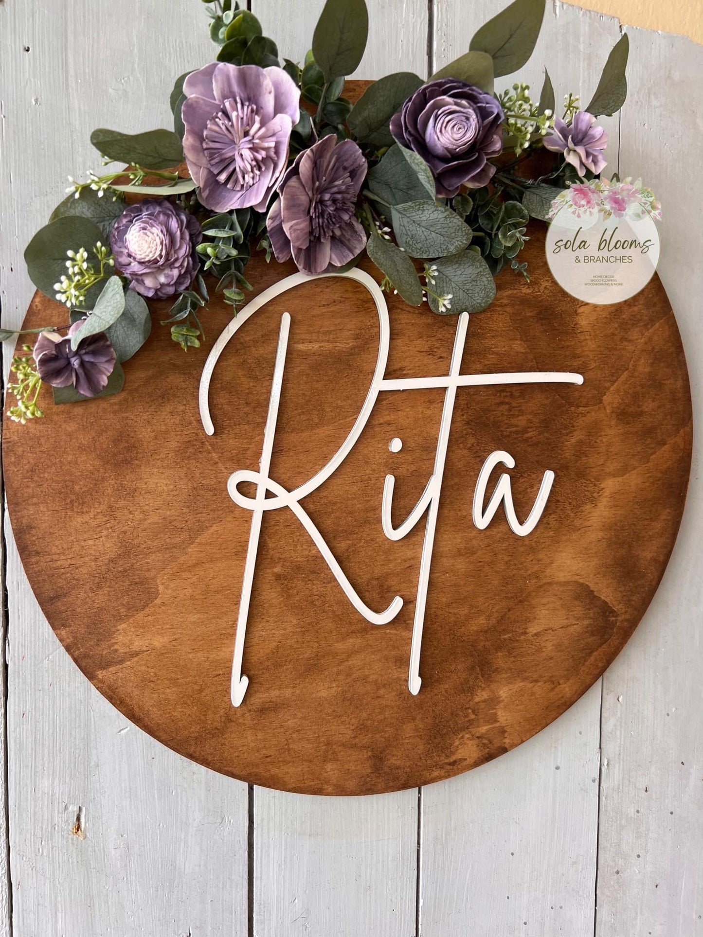 Name/Nursery Round- 20” CUSTOM MADE