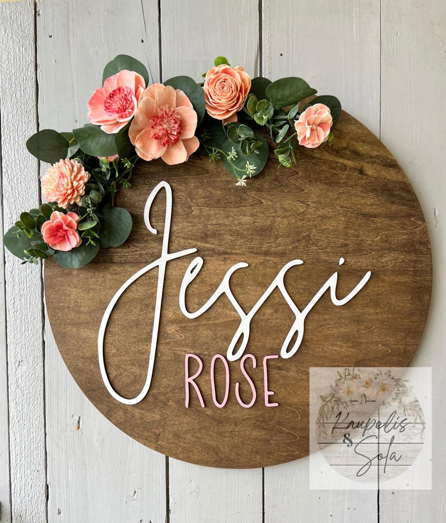 Name/Nursery Round- 20” CUSTOM MADE