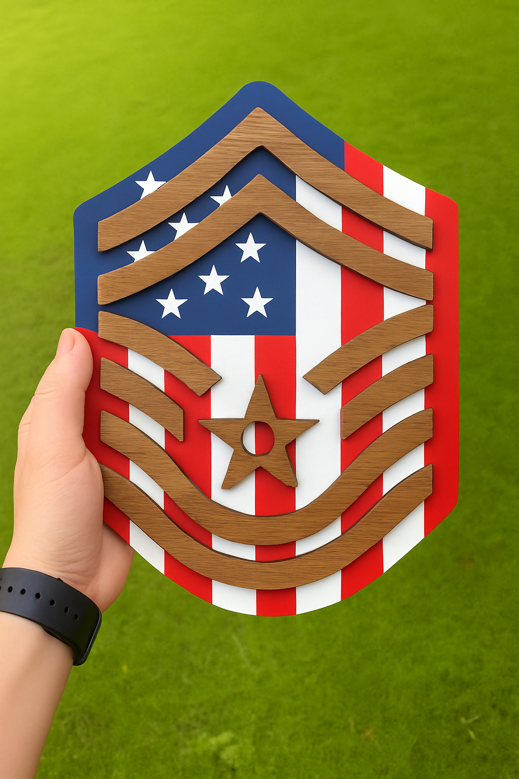 Military Stripes Plaque- Seinor Master Sergeant Air Force