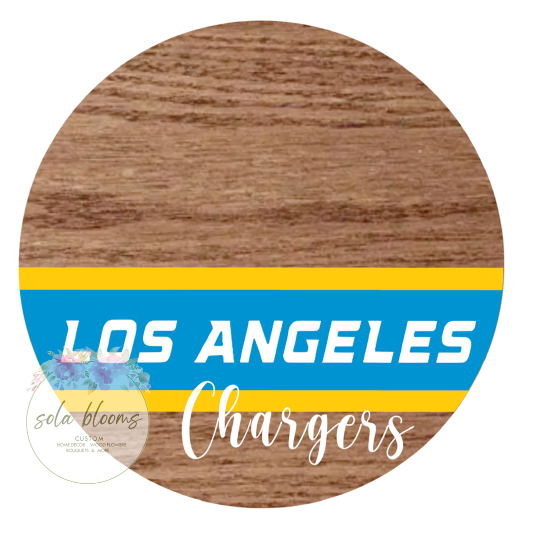 Football Team Wood Round Wreaths