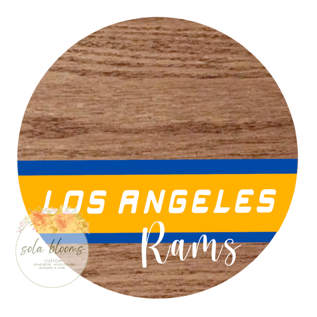 Football Team Wood Round Wreaths