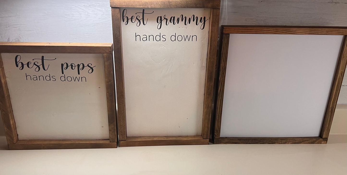 DIY Kit- Parent/Grandparent Handprint Sign
