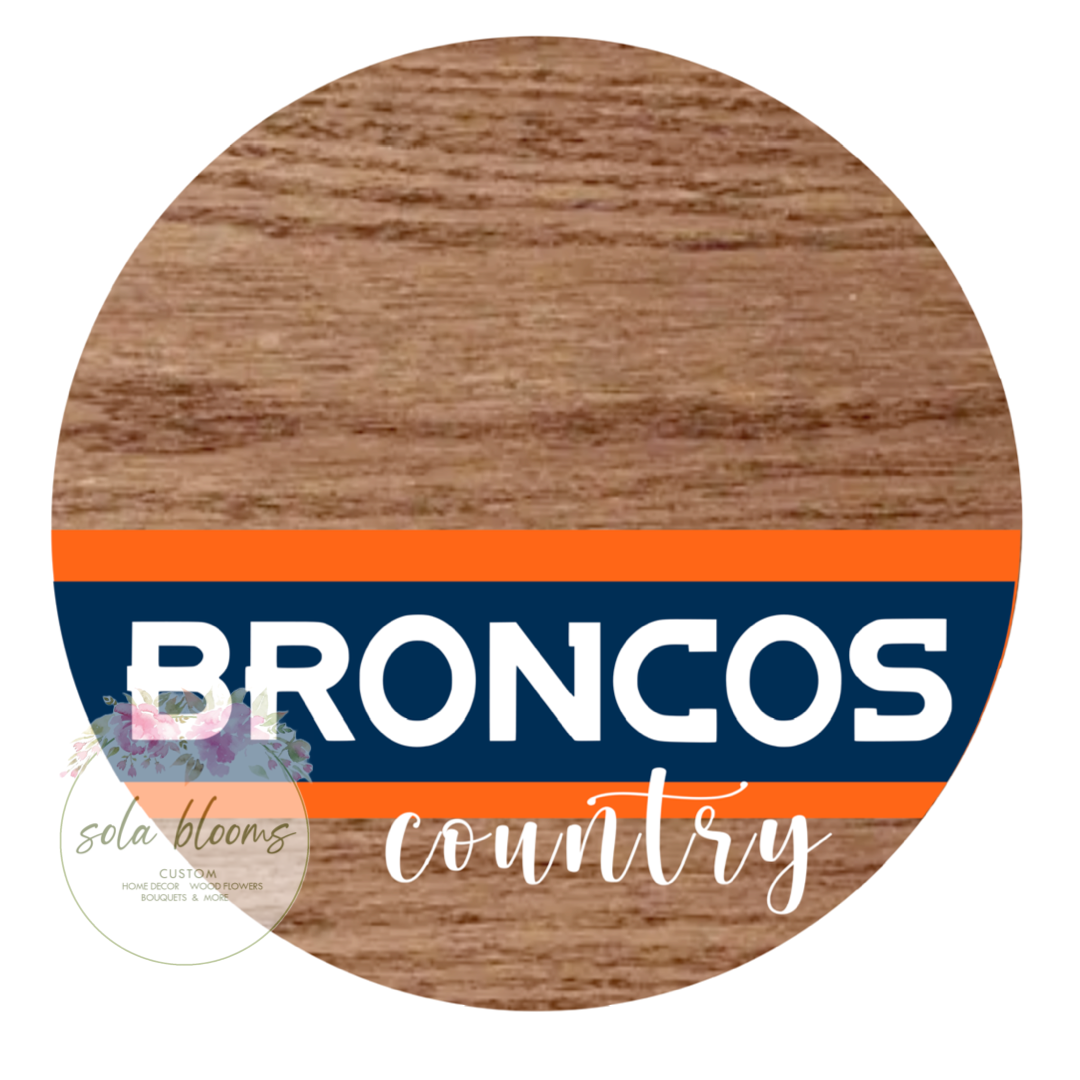 Football Team Wood Round Wreaths