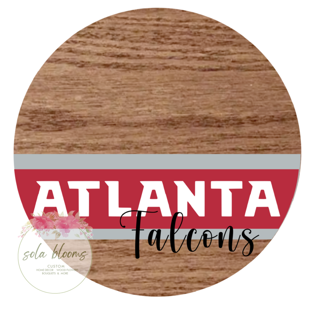 Football Team Wood Round Wreaths