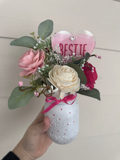 Valentines Day- Bestie Mason Jar