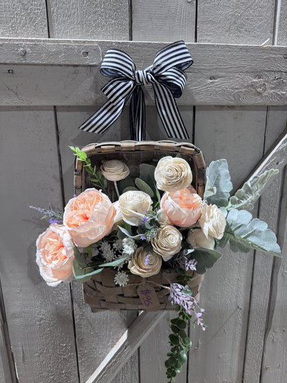 Basket Door Flower Arrangement