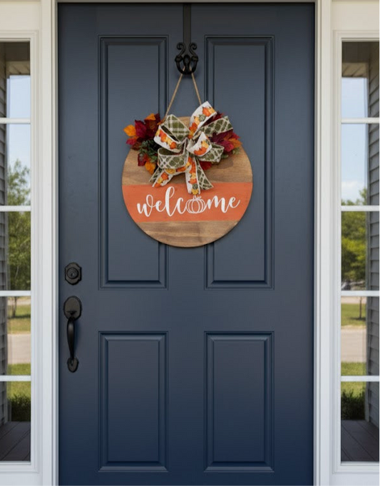 Fall Welcome Door Round