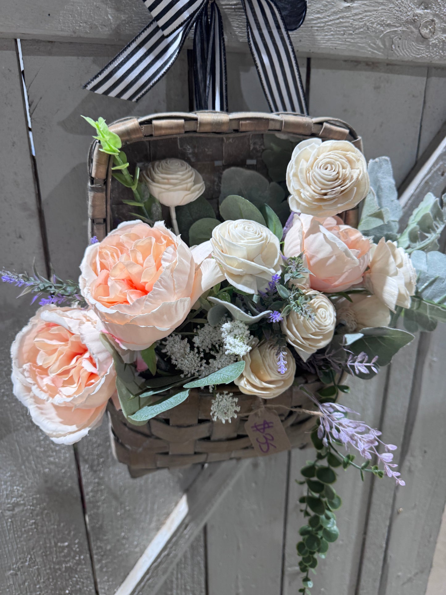 Basket Door Flower Arrangement