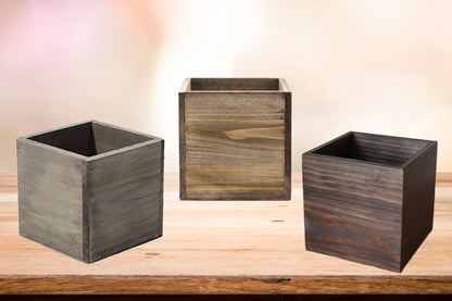 Square Wood Box- Custom Centerpiece