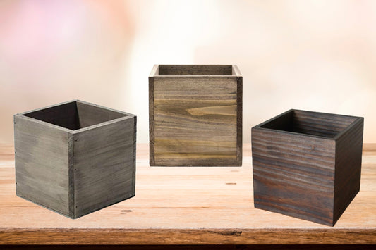 Square Wood Box- Custom Centerpiece