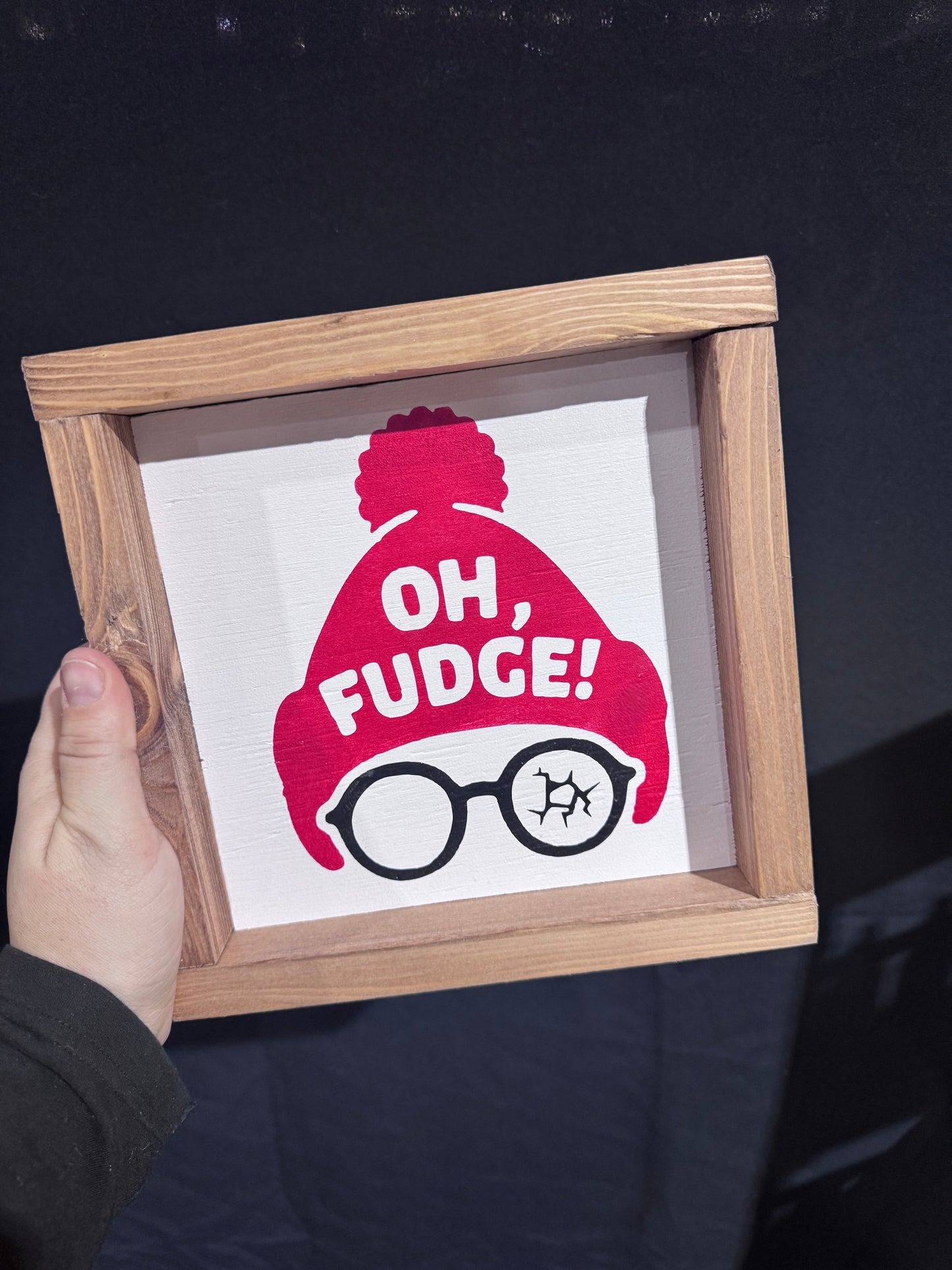 On Fudge Christmas Sign