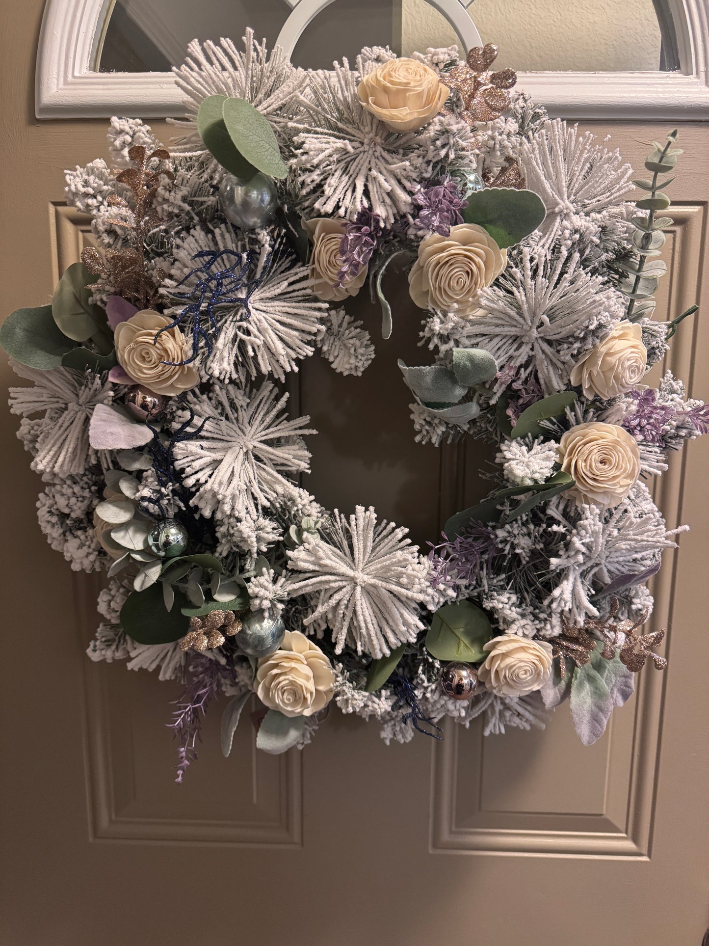 Flocked Christmas Wreath
