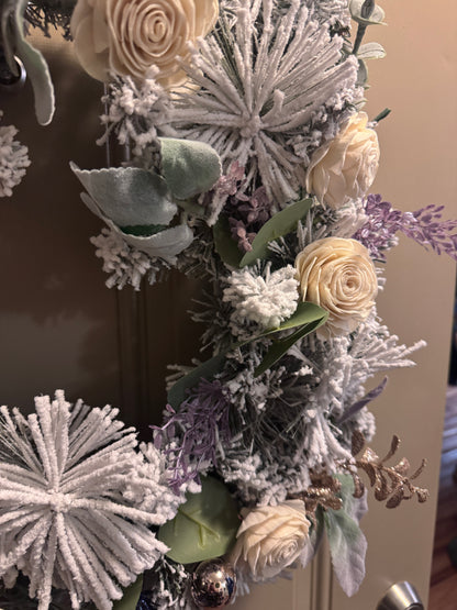 Flocked Christmas Wreath