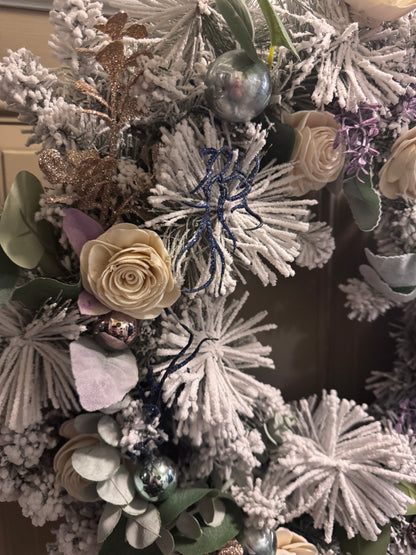 Flocked Christmas Wreath