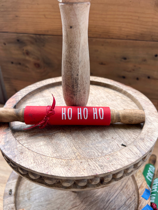 Mini rollling pin- HO HO HO