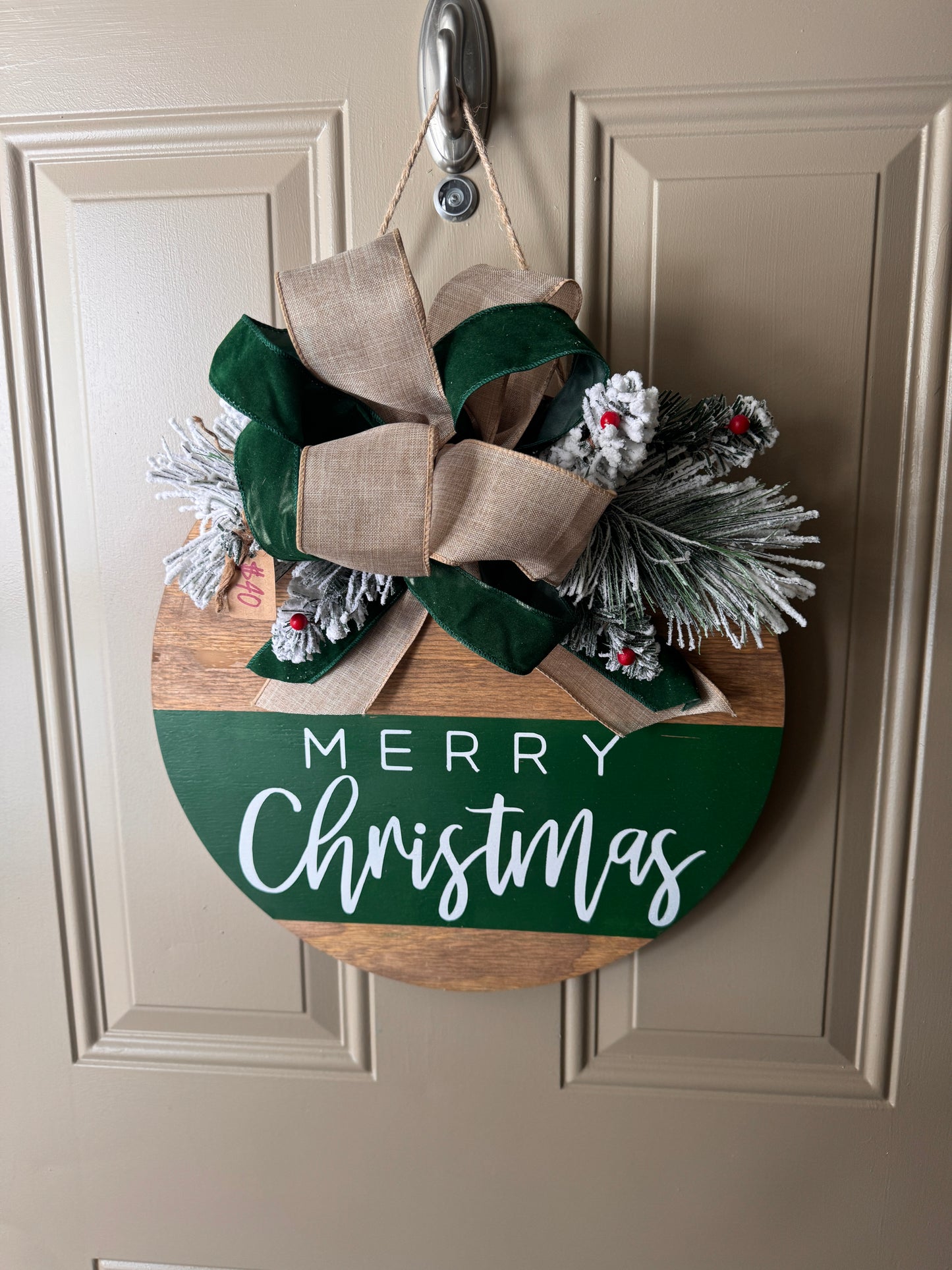 Christmas Door Round Sign