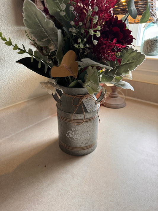 Metal Milk Can Arrangement