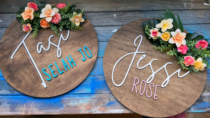 Name/Nursery Round- 20” CUSTOM MADE