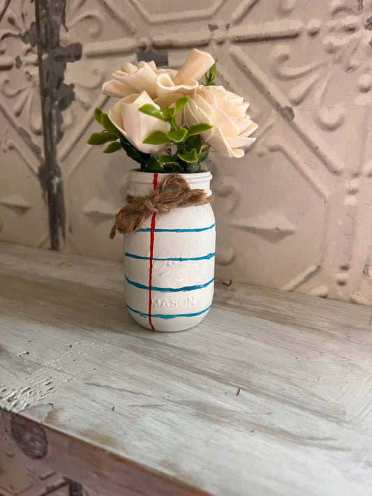 Painted Notebook Teacher MINI Mason Jar
