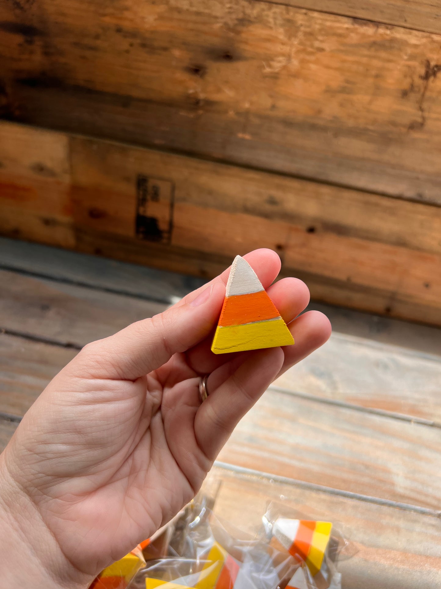 Mini Wooden Candy Corn