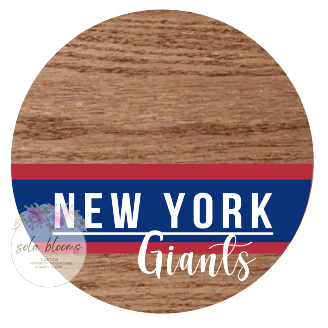 Football Team Wood Round Wreaths