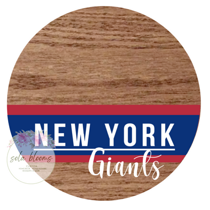 Football Team Wood Round Wreaths
