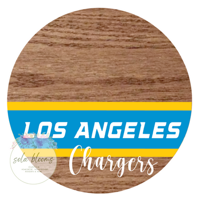 Football Team Wood Round Wreaths