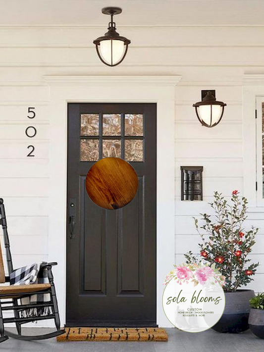 Custom Wood Round Wreath