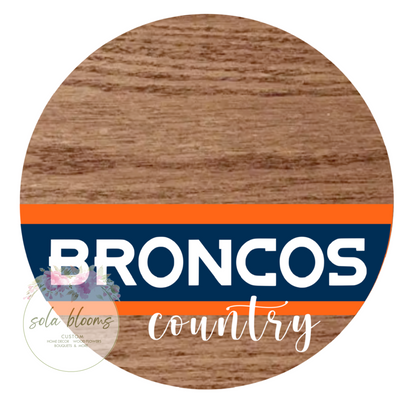 Football Team Wood Round Wreaths
