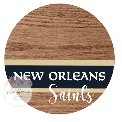 Football Team Wood Round Wreaths