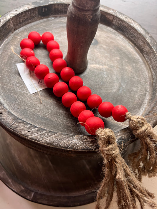 Bead Garland- Red Christmas