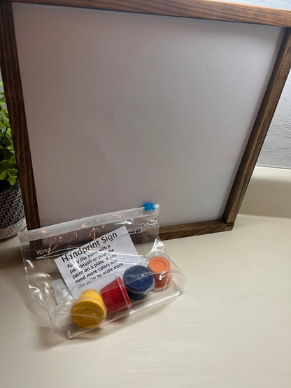 DIY Kit- Parent/Grandparent Handprint Sign